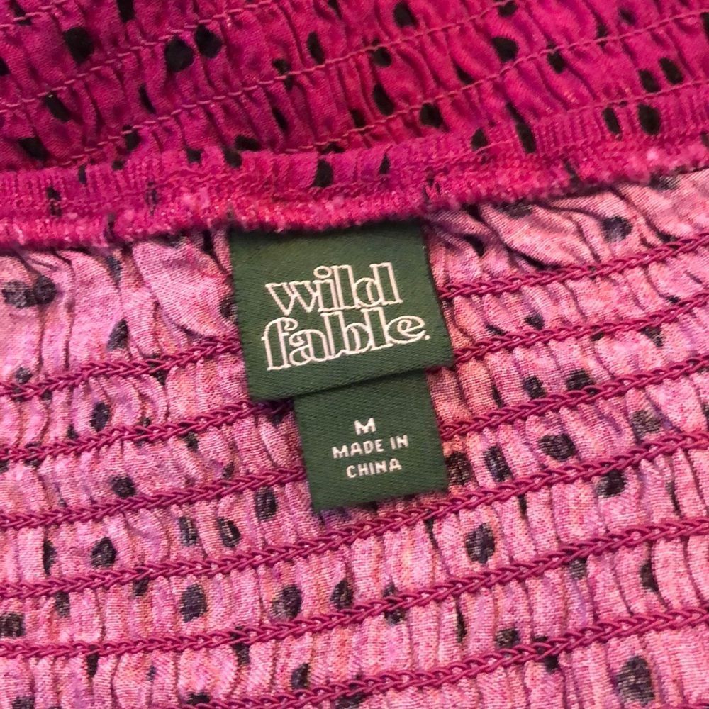 Wild Fable Polka Dot Purple Crop Top Size Medium - Picture 4 of 4